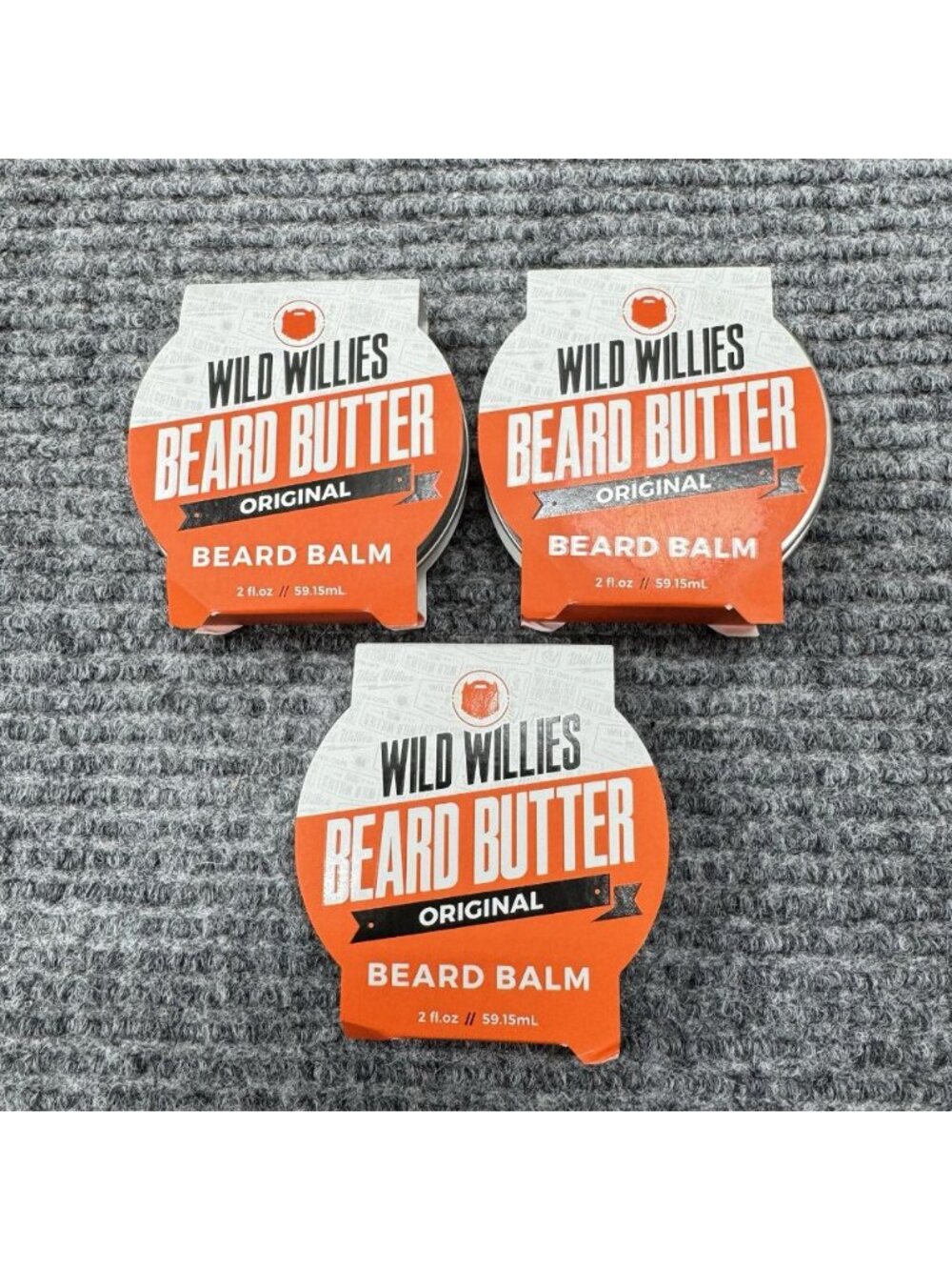 Lot Of 3 Wild Willies Original Beard Butter Balm 2 fl oz / 59.15 mL NEW
